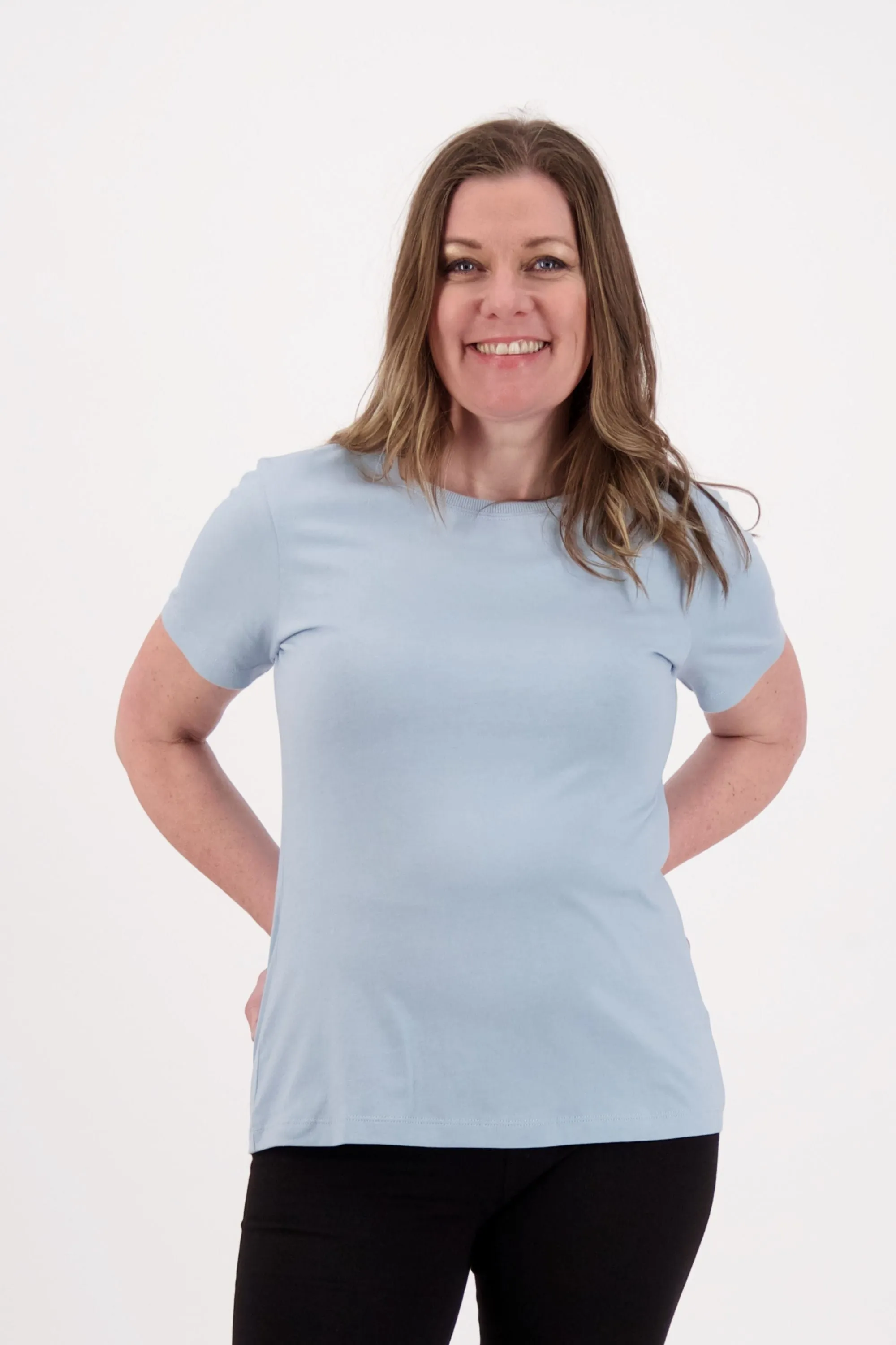 12-Pack Women's Short Sleeve Sky Blue, White, & Black | Organic Cotton, Fair Trade & Timeless