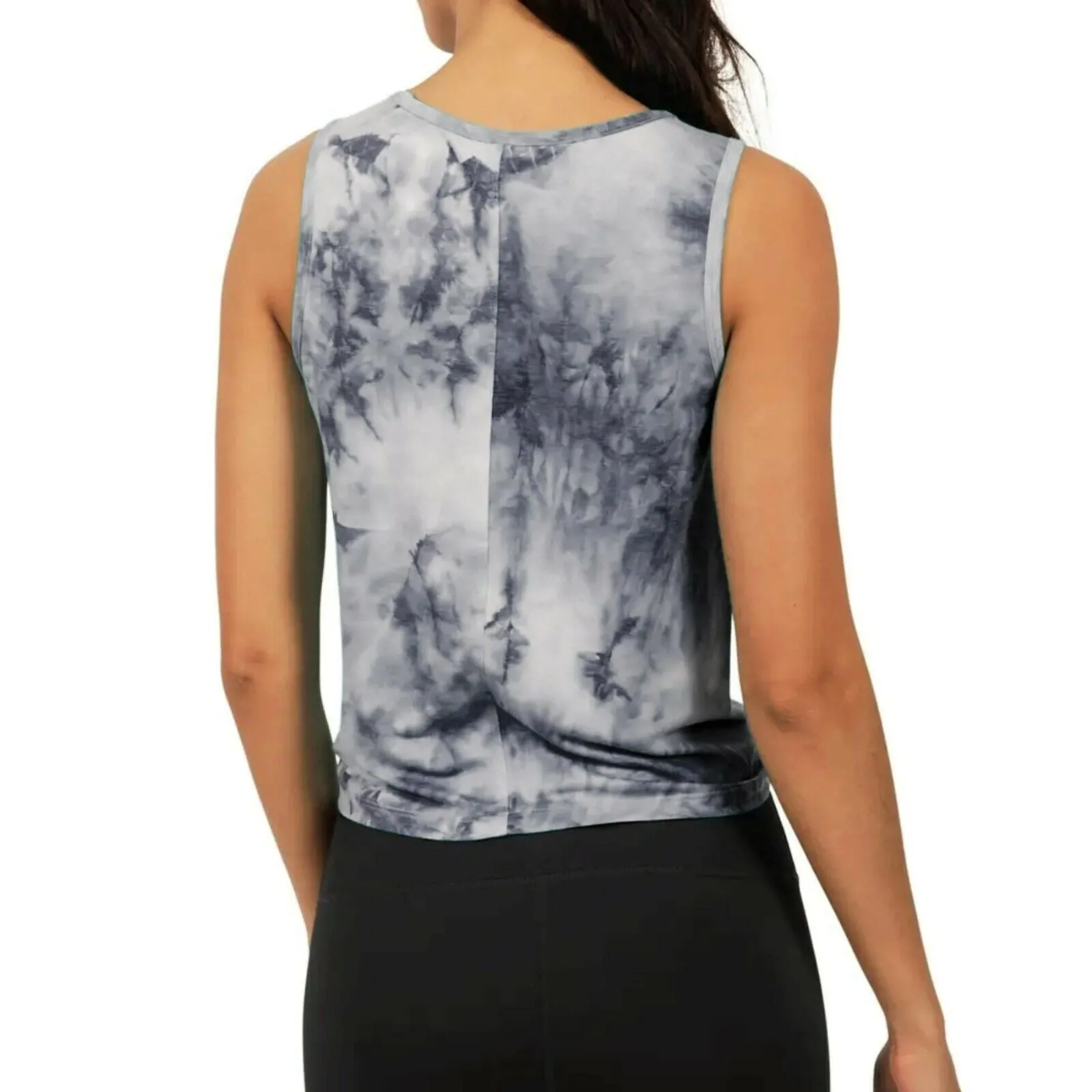 90 Degree by Reflex Tie-Dye Twist-Front Athletic Gym Yoga Tank Top