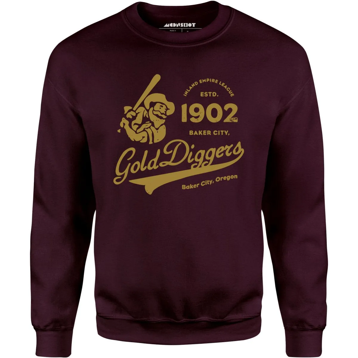 Baker City Gold Diggers - Oregon - Vintage Defunct Baseball Teams - Unisex Sweatshirt