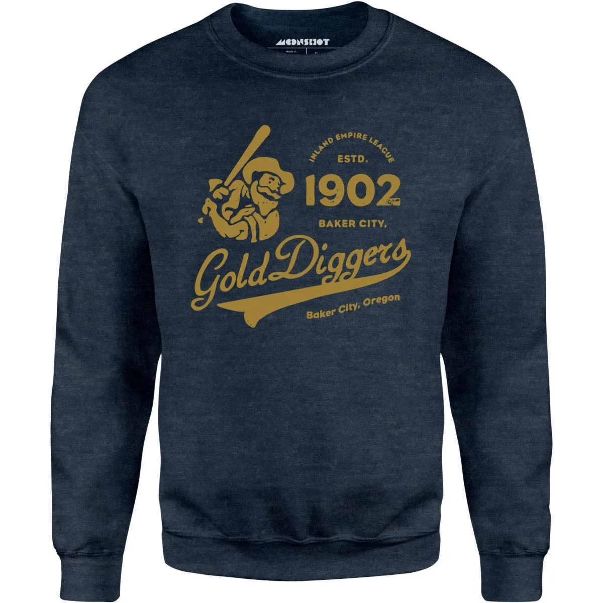 Baker City Gold Diggers - Oregon - Vintage Defunct Baseball Teams - Unisex Sweatshirt