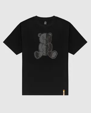 Big Bad Bear Oversized Graphic T-Shirt - Black