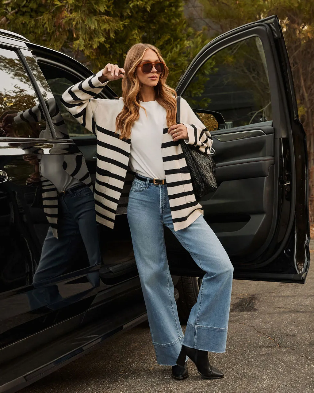 Cabin Chic Striped Cardigan