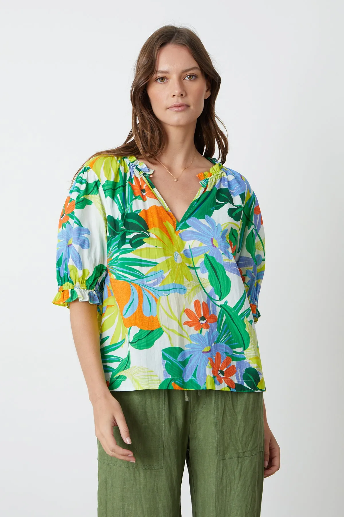 CARRIE PRINTED BOHO TOP