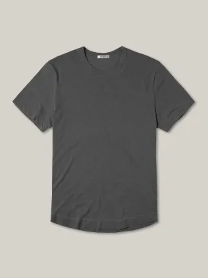 Coal Slub Curved Hem Tee