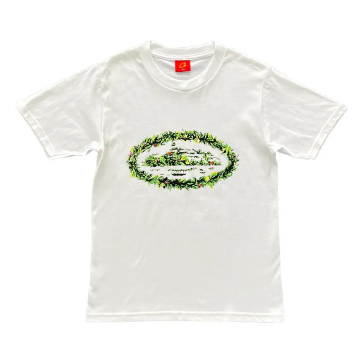 Corteiz Round Grass Tee White