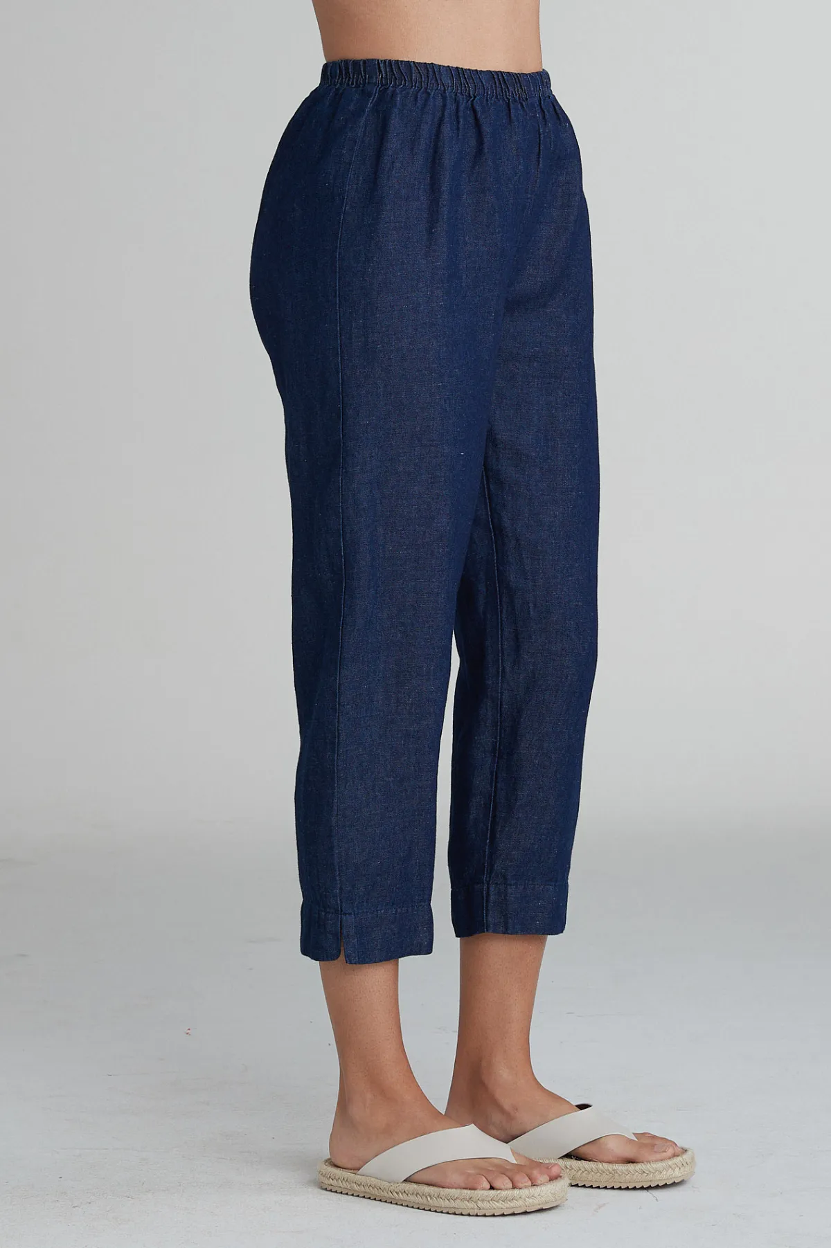 Cut Loose Flax Denim Tapered Crop Pant Spring 2025- Special Order