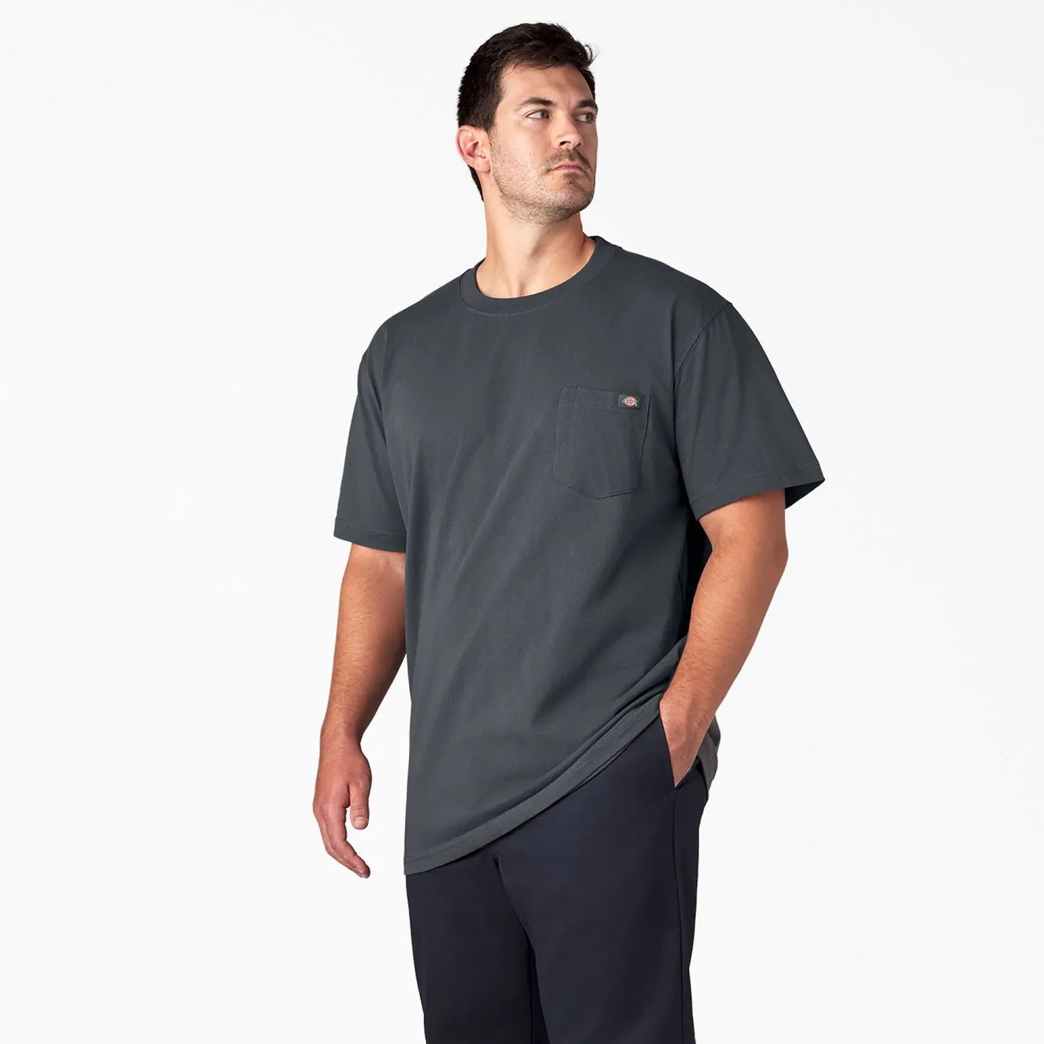 Dickies Men's Heavyweight Short Sleeve Pocket T-Shirt_Charcoal