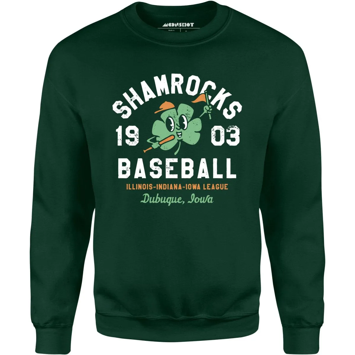 Dubuque Shamrocks - Iowa - Vintage Defunct Baseball Teams - Unisex Sweatshirt