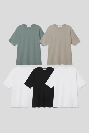 EDUARDO Men relaxed semi-overfit short-sleeved t-shirt, 5pack first Collection.