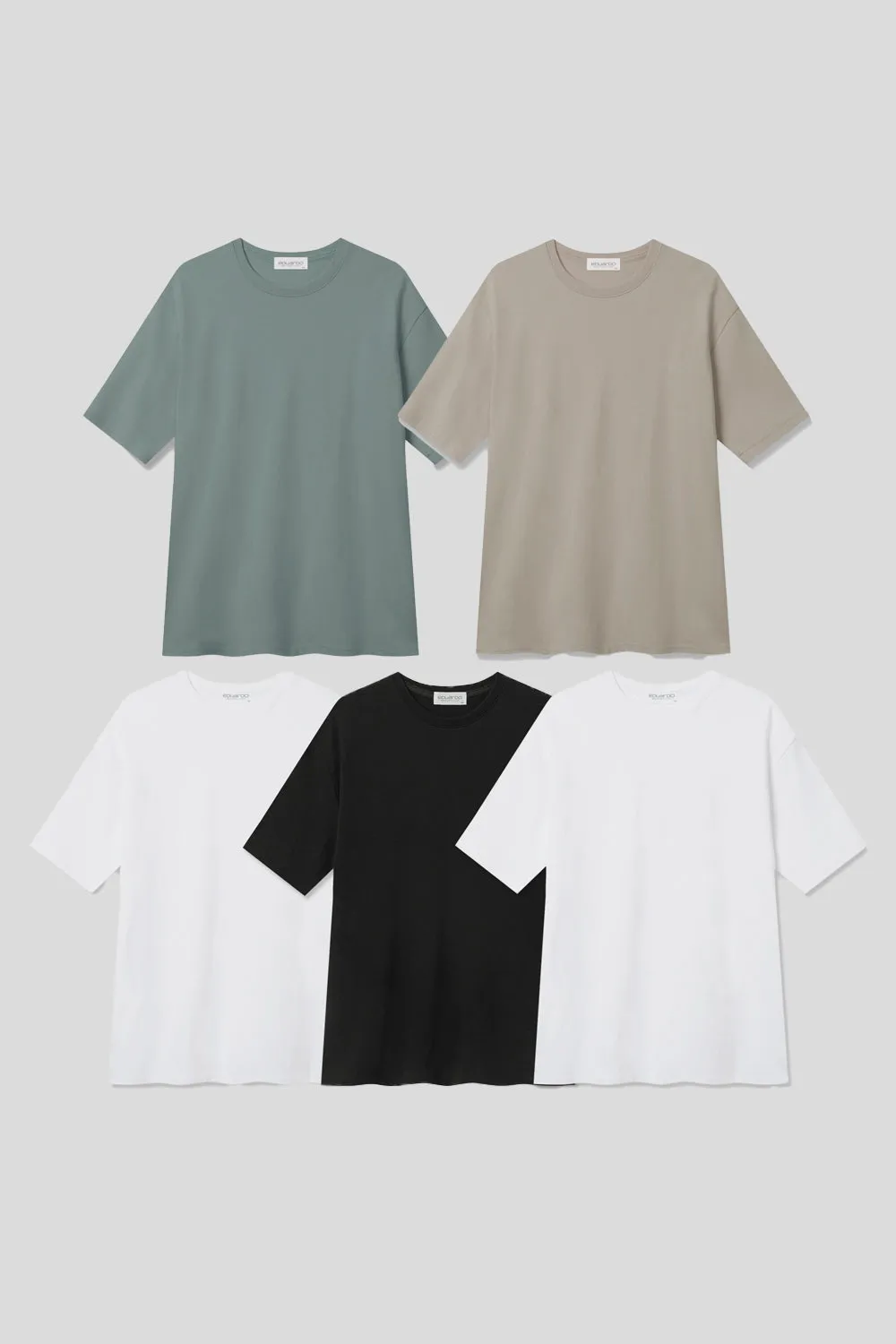 EDUARDO Men relaxed semi-overfit short-sleeved t-shirt, 5pack first Collection.