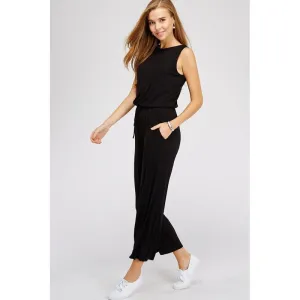 Ella Jumpsuit Black Scoop Back