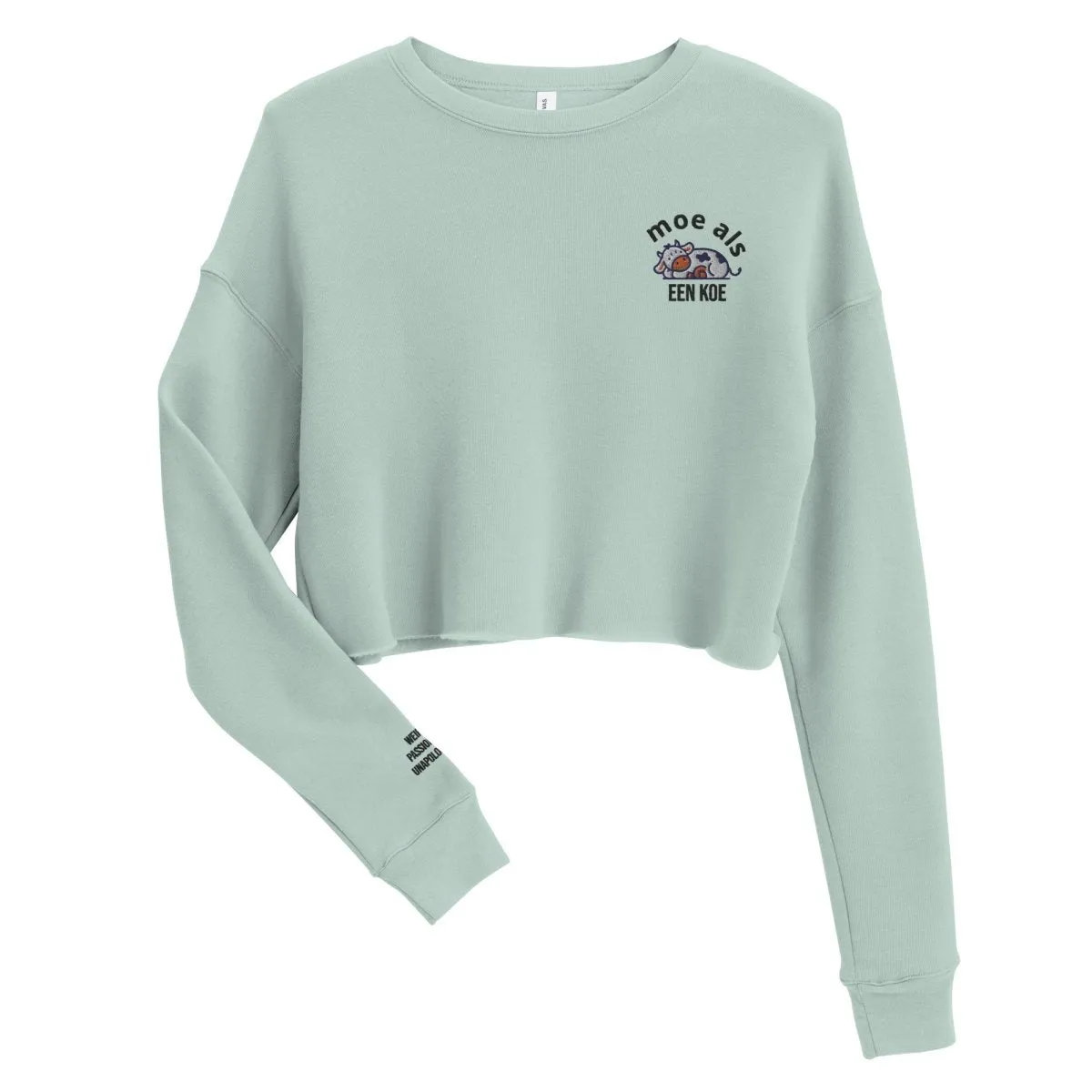 Embroidered Crop Sweatshirt Moe Als Een Koe