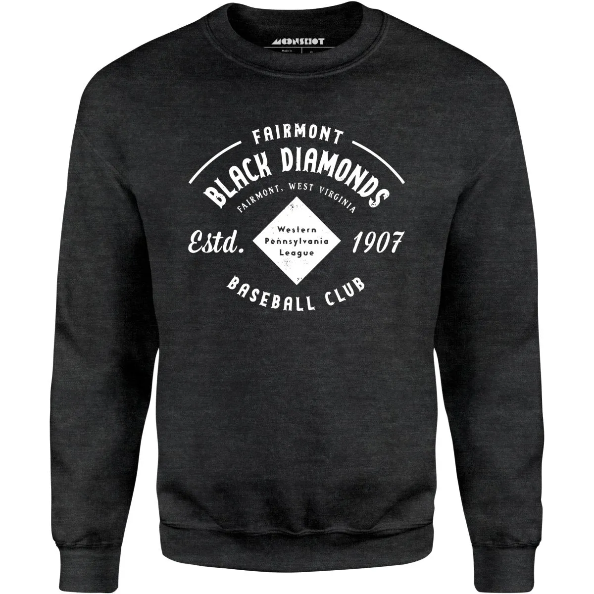 Fairmont Black Diamonds - West Virginia - Vintage Defunct Baseball Teams - Unisex Sweatshirt