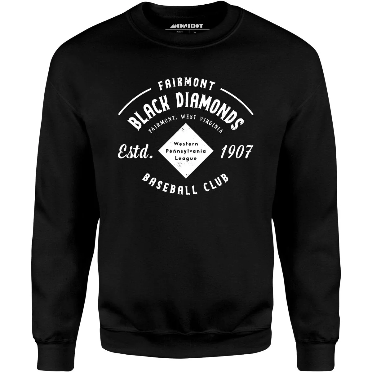 Fairmont Black Diamonds - West Virginia - Vintage Defunct Baseball Teams - Unisex Sweatshirt