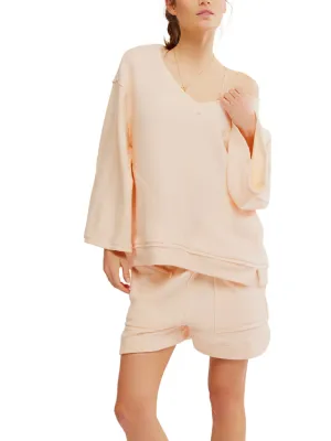 Free People DAY OFF PULLOVER - TENDER PEACH