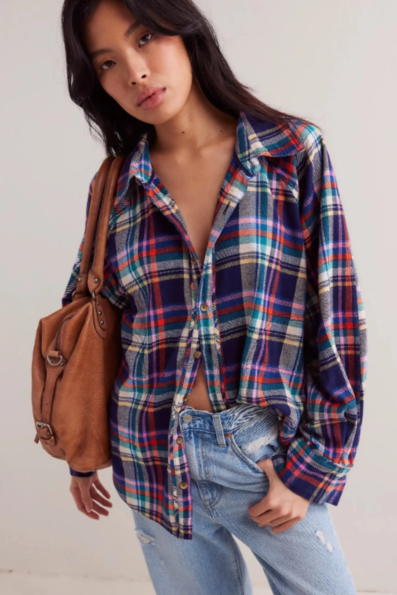 Free People: Girl Meets Boy Plaid Shirt