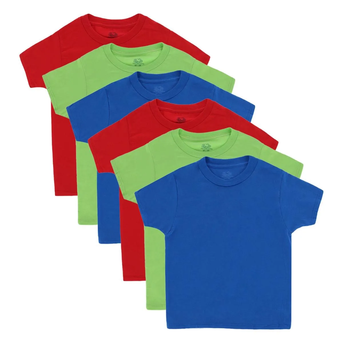 Fruit of the Loom Toddler Boy's Crewneck T-Shirt Assorted (6 Pack)