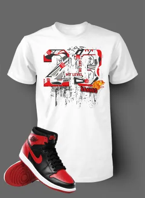 Graphic Shattered T Shirt To Match Retro Air Jordan 1 Banned Shoe