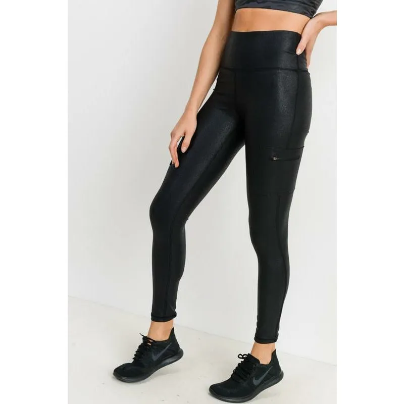 Holly Black Foil Leggings