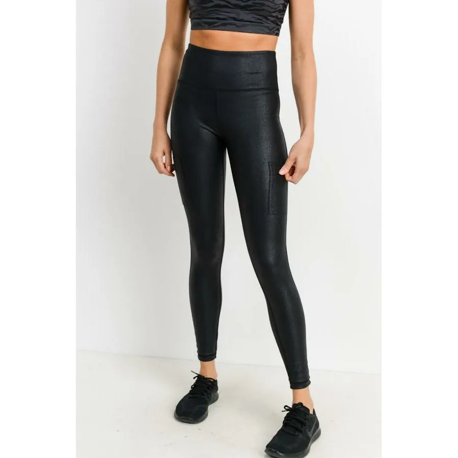 Holly Black Foil Leggings