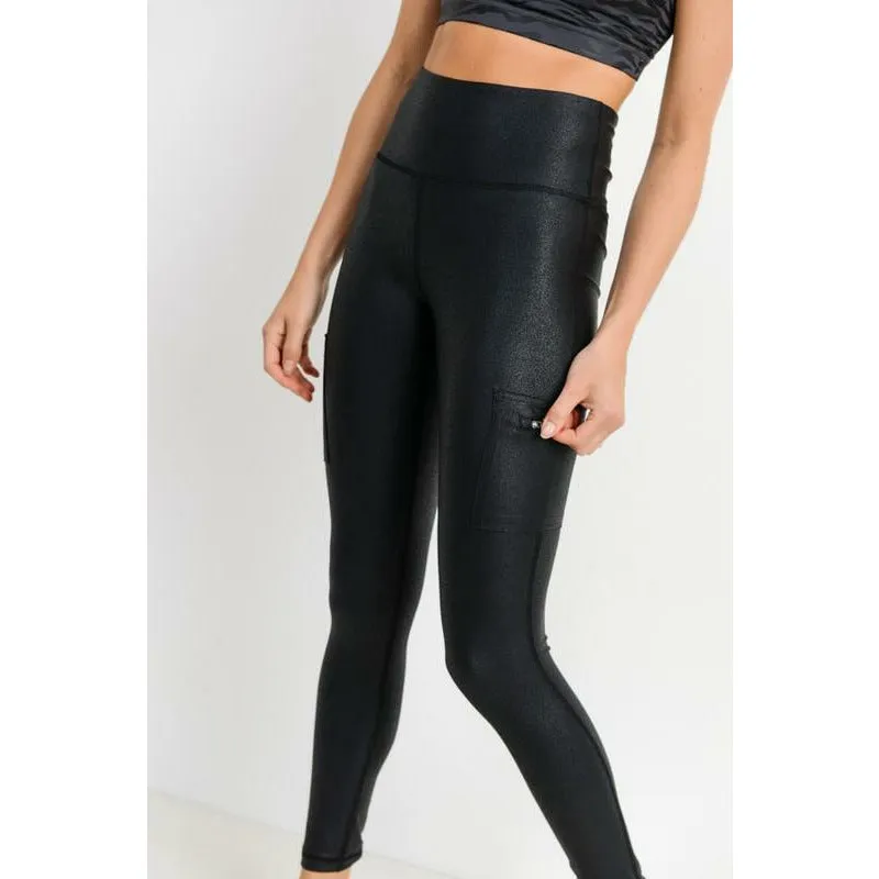 Holly Black Foil Leggings