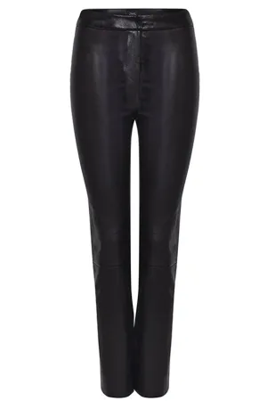 Husk Leather Pant - Black