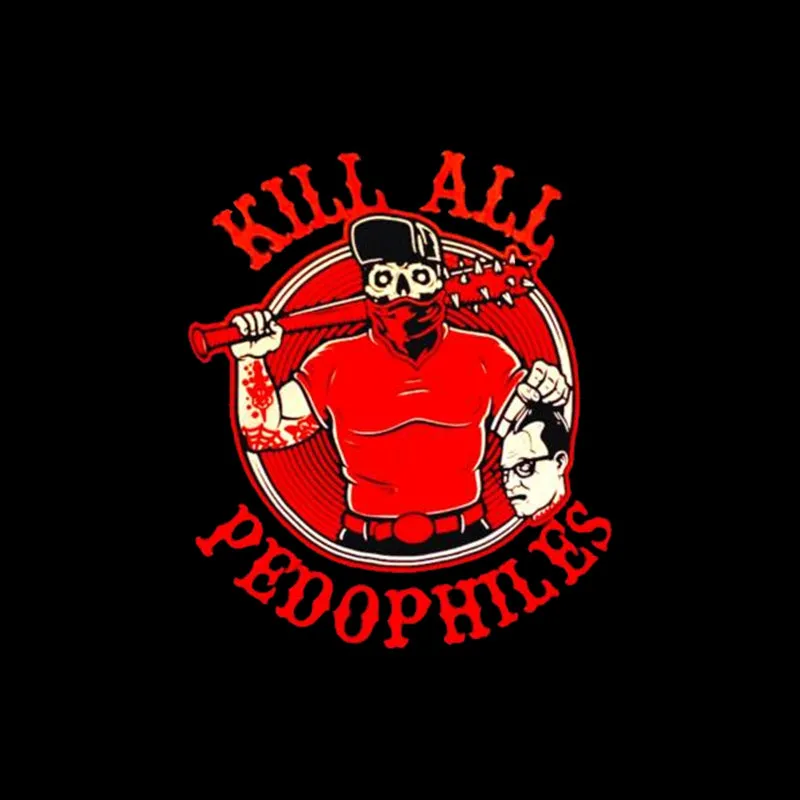 KILL ALL PEDOPHILES Practical Action Black Print T-shirt