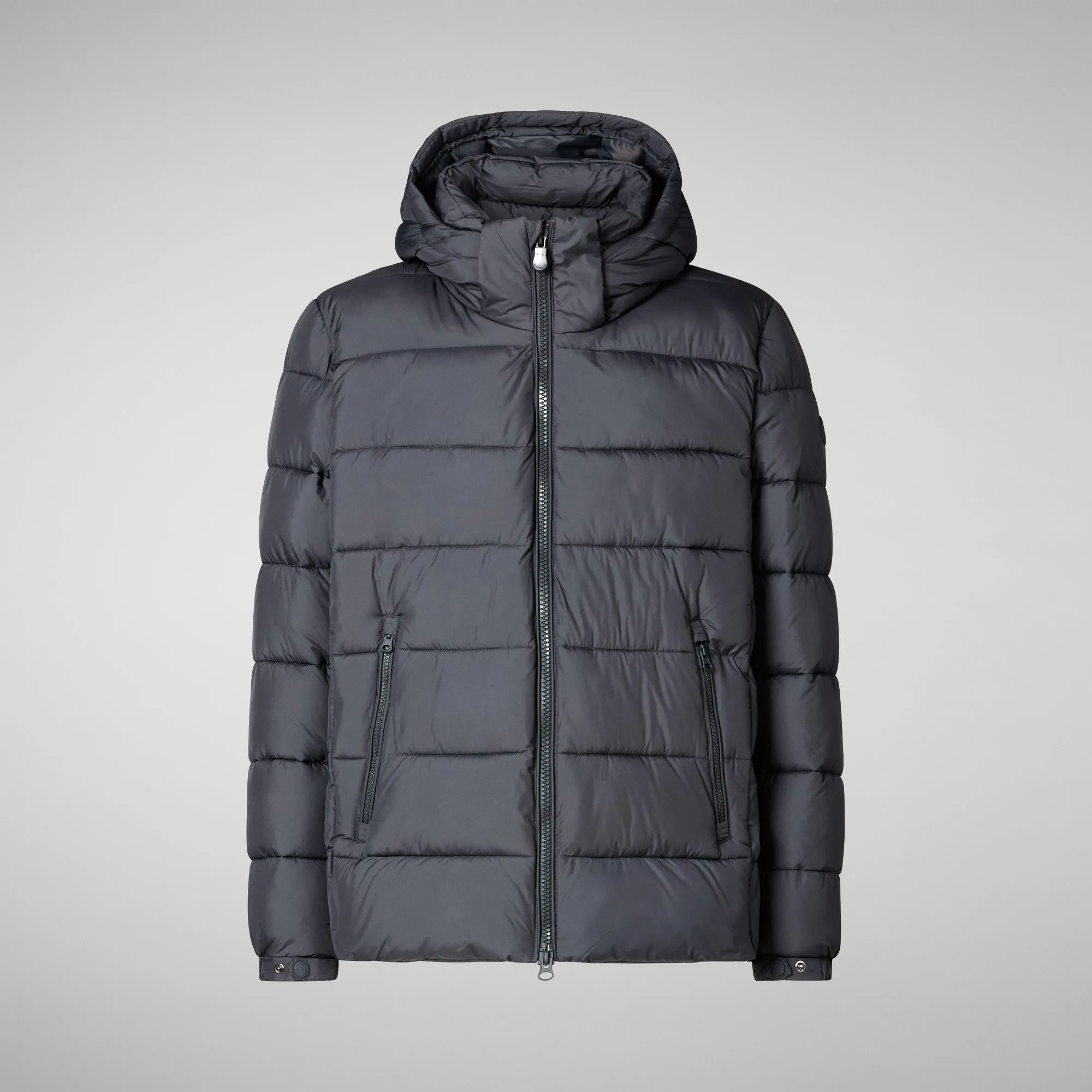 Men's  animal free hooded Animal free Puffer Boris in grey black