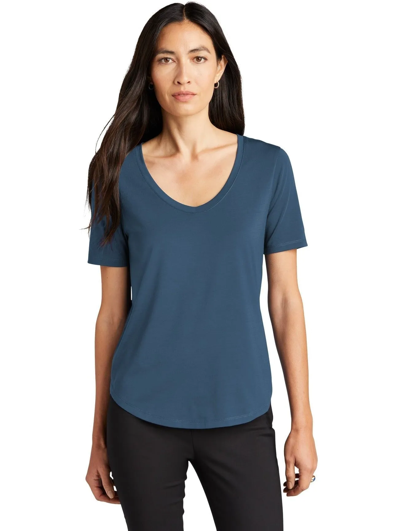 Mercer Mettle Ladies Stretch Jersey Relaxed Scoop