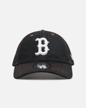 New Era Boston Red Sox "Black Denim" Classic Casual Strapback Black Denim/Rust Contrast