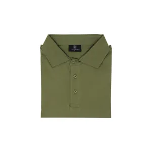 Olive Three Button Polo