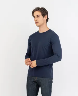 Organic Pima Cotton Long Sleeve Crew Neck Tee