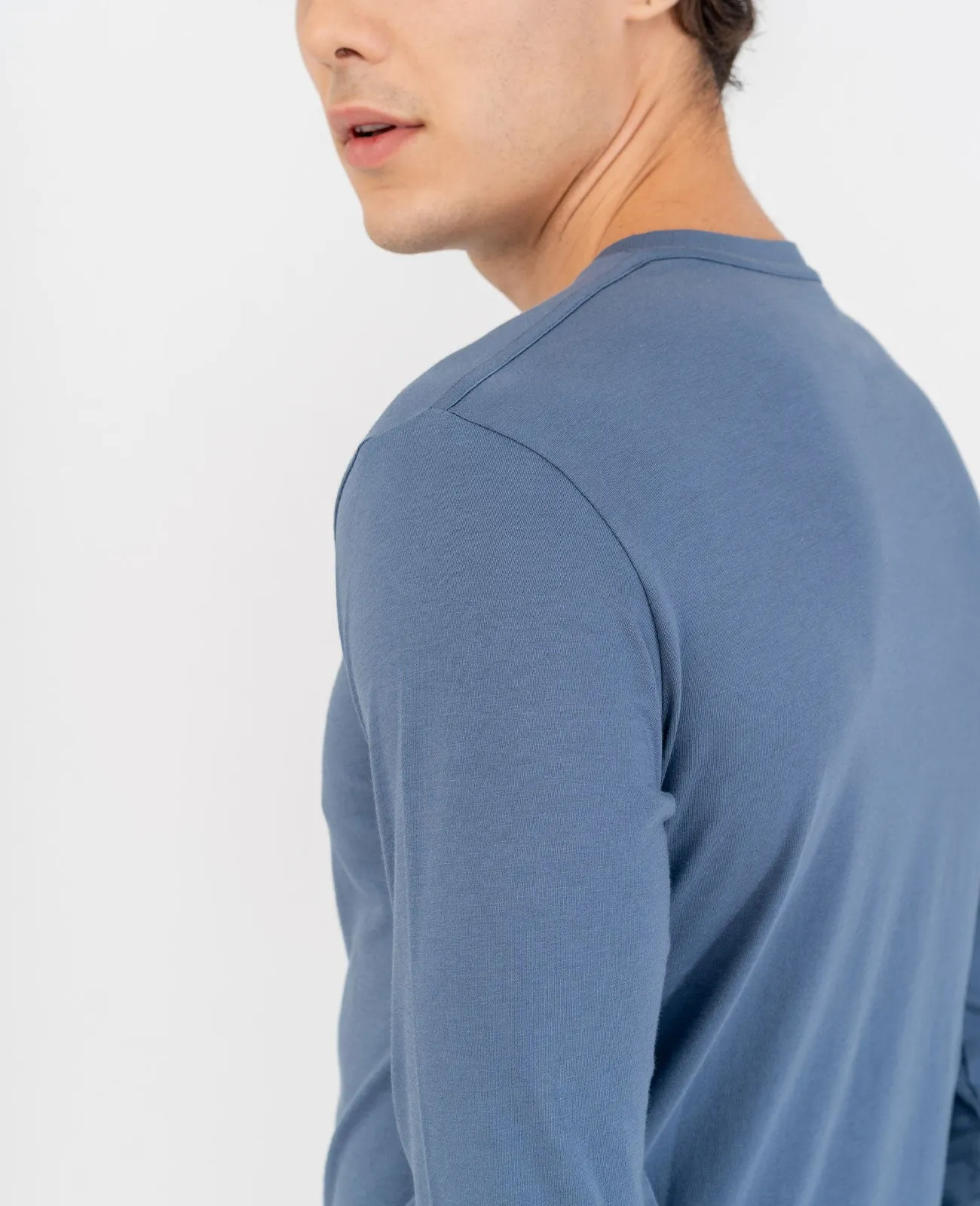 Organic Pima Cotton Long Sleeve Crew Neck Tee