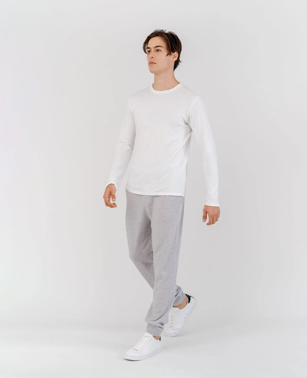 Organic Pima Cotton Long Sleeve Crew Neck Tee