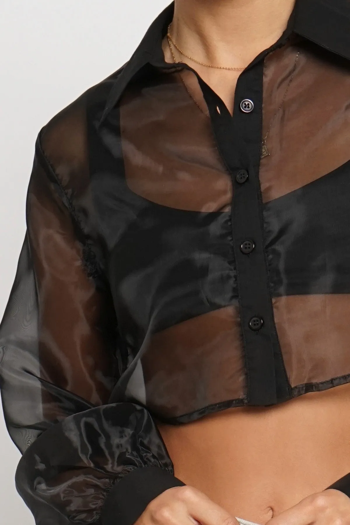 Organza Cropped Shirt