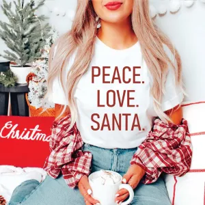 Peace Love Santa Bella Graphic Tee