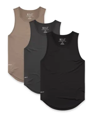 Performance  Drop-Cut Tank - Custom 3 Pack