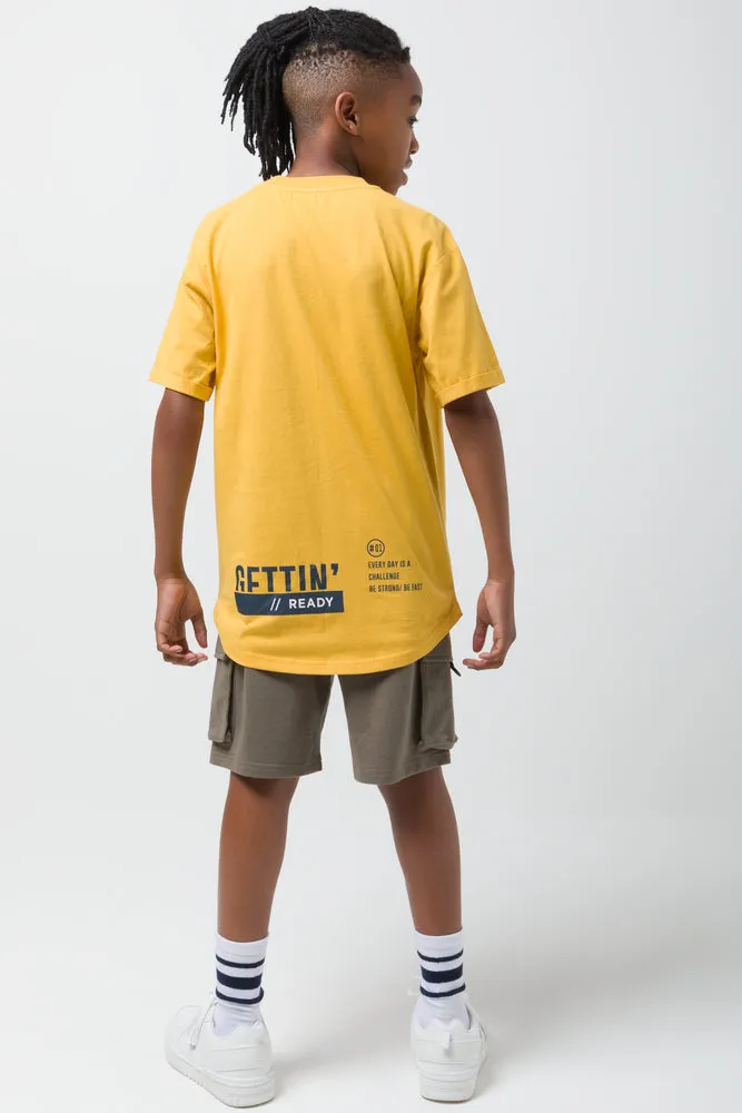 Pocket Style T-Shirt Yellow