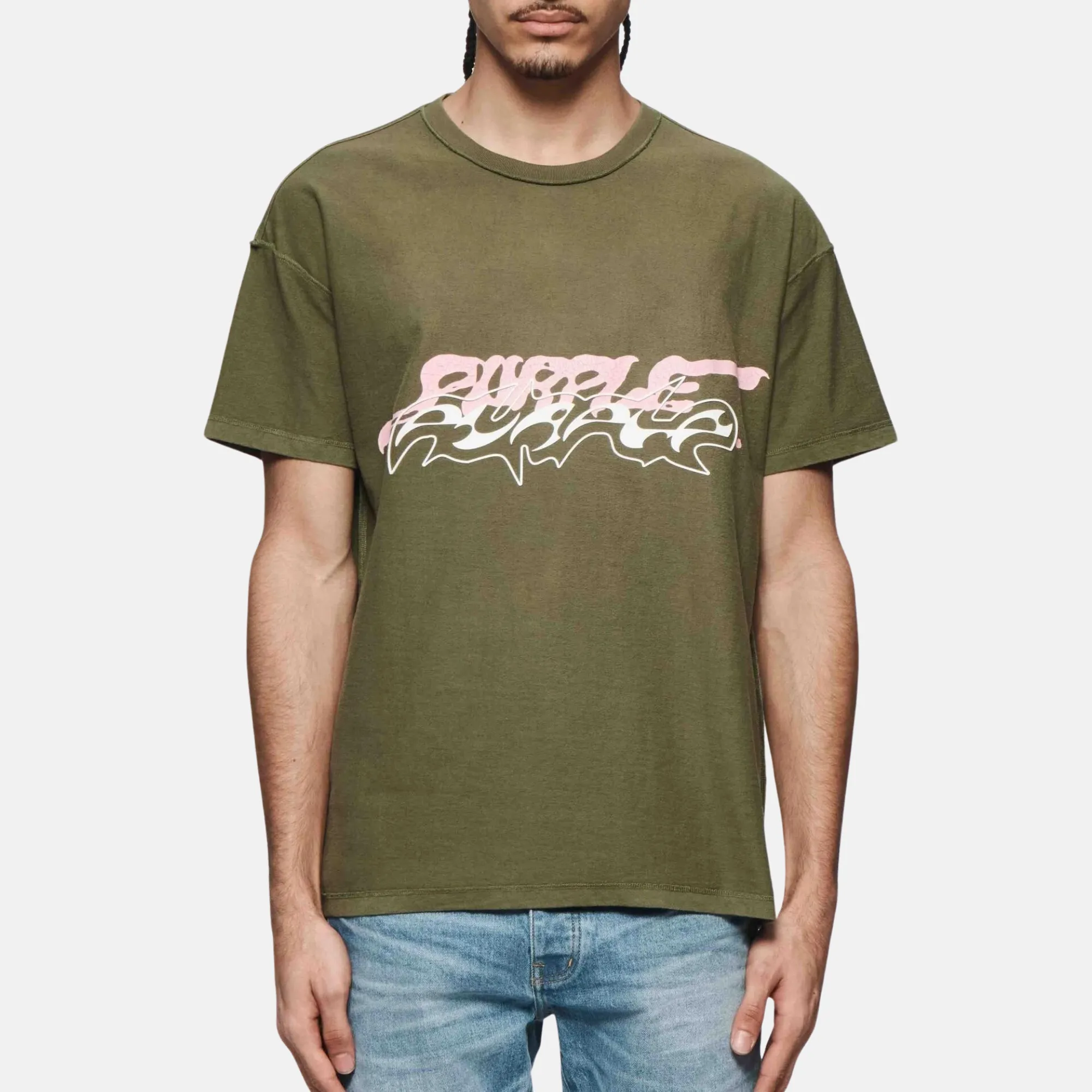 Purple Brand Military Green Double Trouble T-Shirt