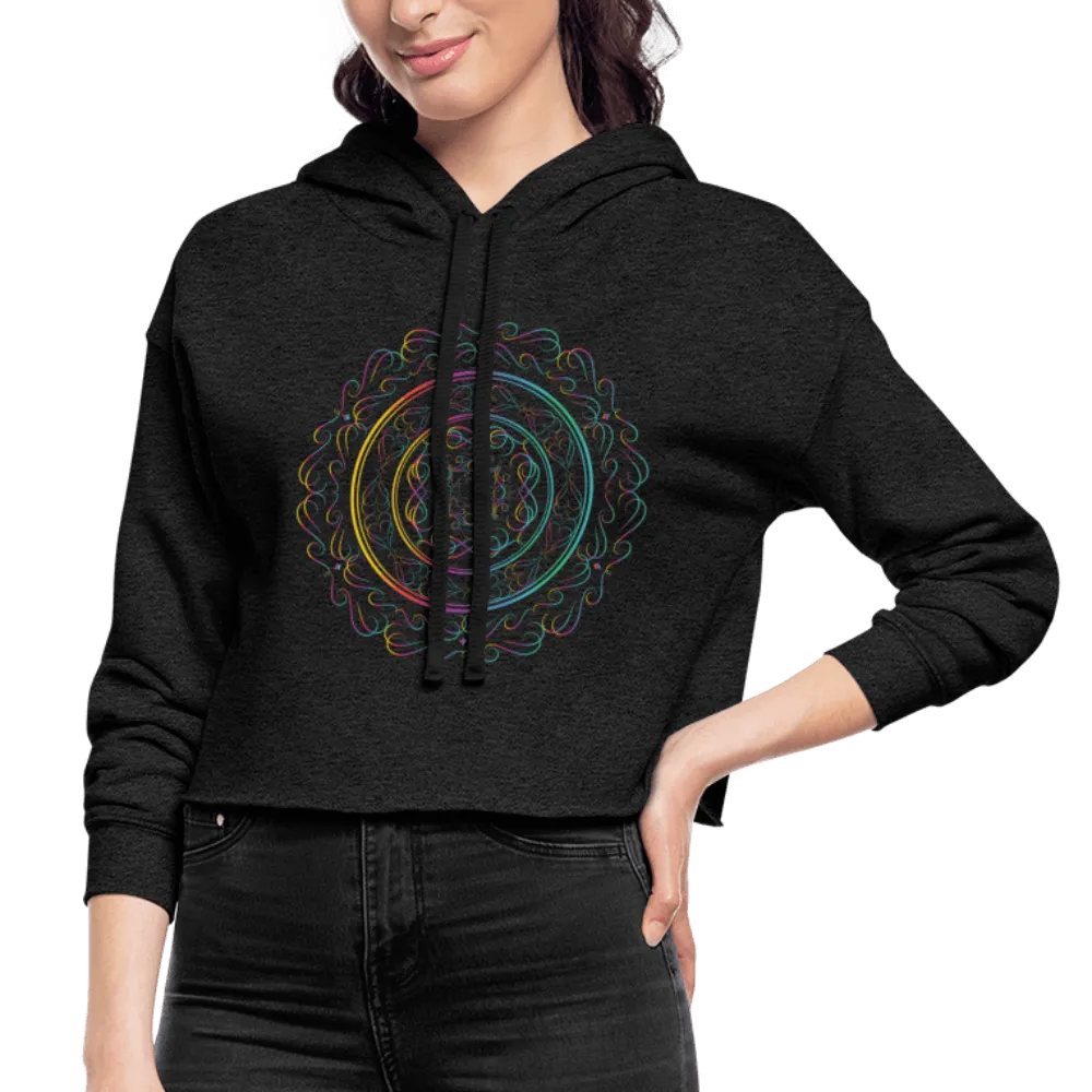 Rainbow Mandala Cropped Hoodie