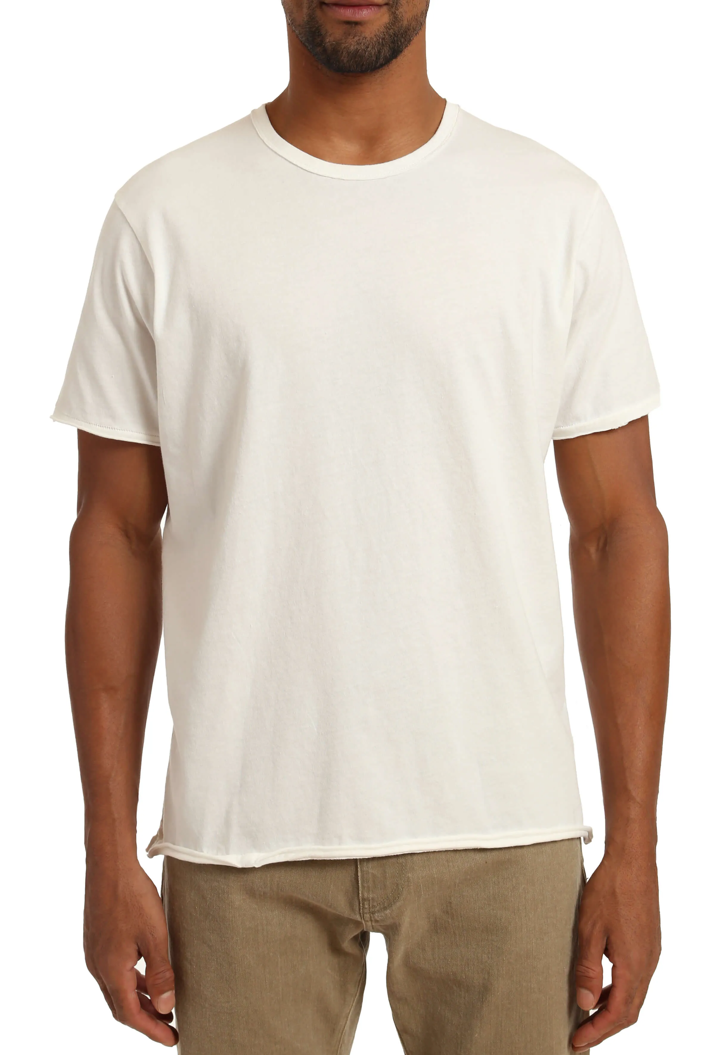 Raw Edge Neck Tee