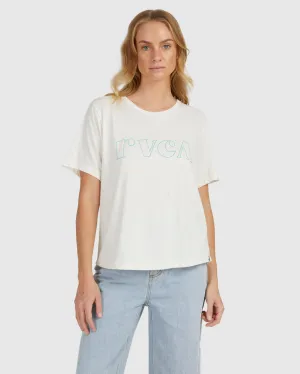 RVCA Curl Keyline Graphic Tee - Cloud/Blue