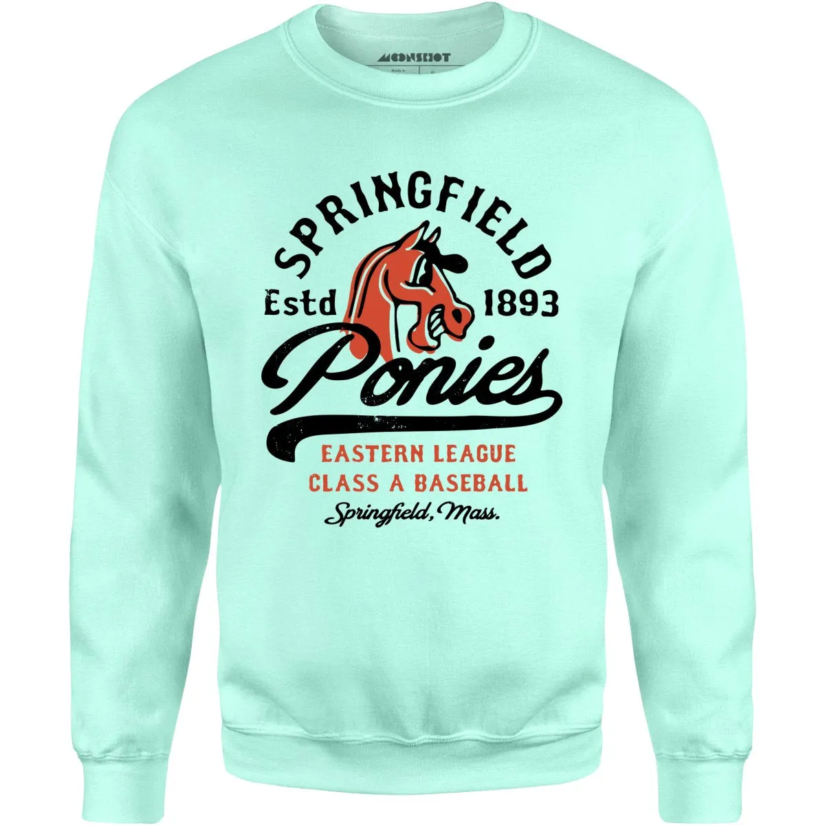 Springfield Ponies - Massachusetts - Vintage Defunct Baseball Teams - Unisex Sweatshirt