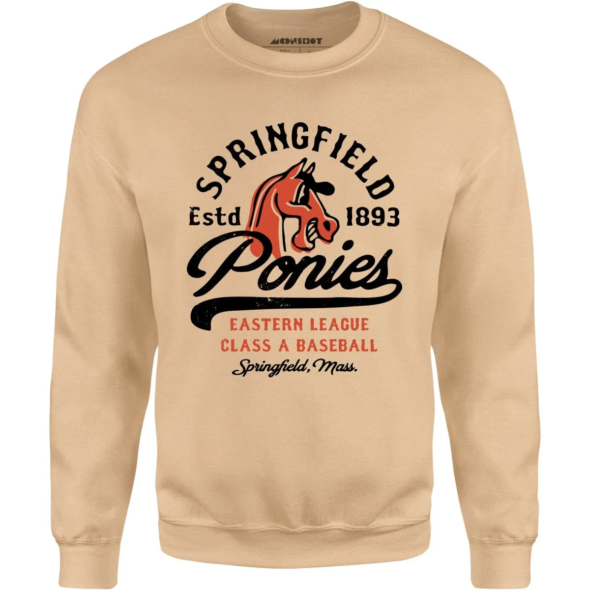 Springfield Ponies - Massachusetts - Vintage Defunct Baseball Teams - Unisex Sweatshirt