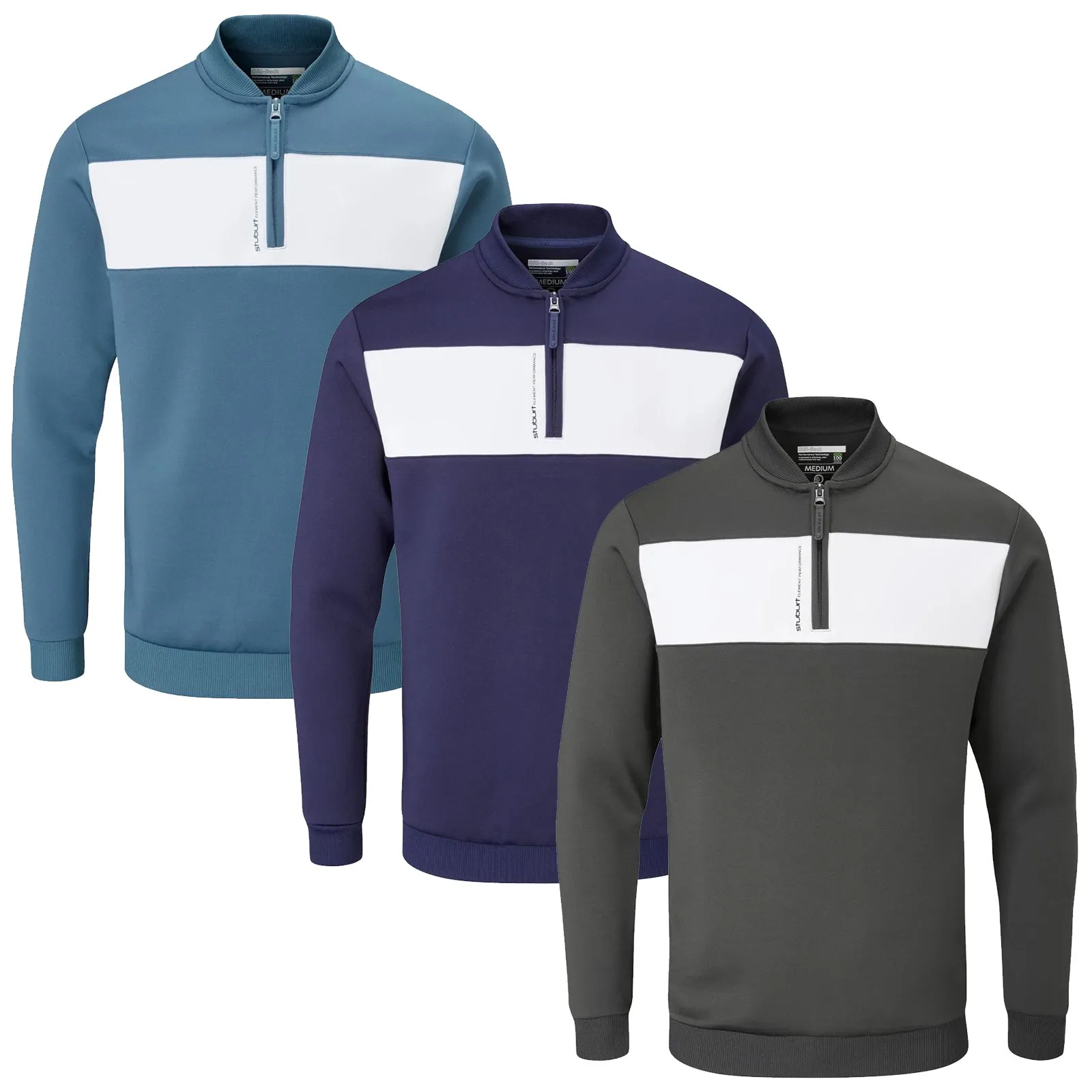 Stuburt Mens Element Performance Half Zip Sweater